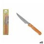 Ensemble de couteaux à viande Inde NATURA Marron Argenté 10,5 cm 4 Pièces (12 Unités)