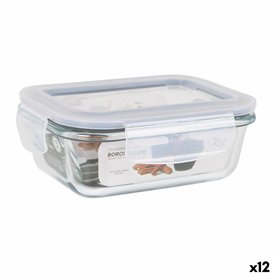 Boîte à lunch hermétique Santa Clara Transparent Rectangulaire 375 ml (12 Unités)