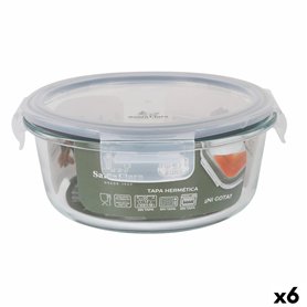 Boîte à lunch hermétique Santa Clara Transparent Ø 17 cm 0,9 l (6 Unités)