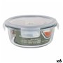 Boîte à lunch hermétique Santa Clara Transparent Ø 17 cm 0,9 l (6 Unités)