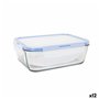 Boîte à lunch hermétique LAV Gris Transparent 1,2 L (12 Unités)