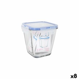 Boîte à lunch hermétique LAV Bleu Transparent 700 ml (8 Unités)
