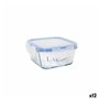 Boîte à lunch hermétique LAV Bleu Transparent 375 ml (12 Unités)