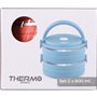 Ensemble de Boîtes à Lunch ThermoSport Bleu Rouge Acier Plastique 600 ml 2 Pièces (6 Unités)