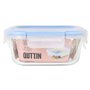 Boîte à lunch hermétique Quttin Boho Transparent 750 ml (6 Unités)