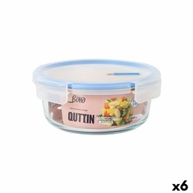 Boîte à lunch hermétique Quttin Boho Transparent 0,9 l (6 Unités)