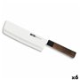 Couteau de cuisine Quttin Takamura Marron Argenté 17 cm (6 Unités)