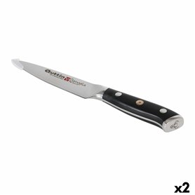 Couteau de cuisine Quttin Damaskus Noir Argenté 12 cm (2 Unités)