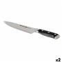 Couteau de cuisine Quttin DAMASKUS Noir Argenté 20 cm (2 Unités)