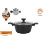 Casserole avec Couvercle MasterChef 24 cm 2,5 mm (4 Unités)