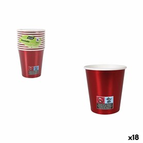 Set de Verres Algon Rouge 200 ml 10 Pièces (18 Unités)