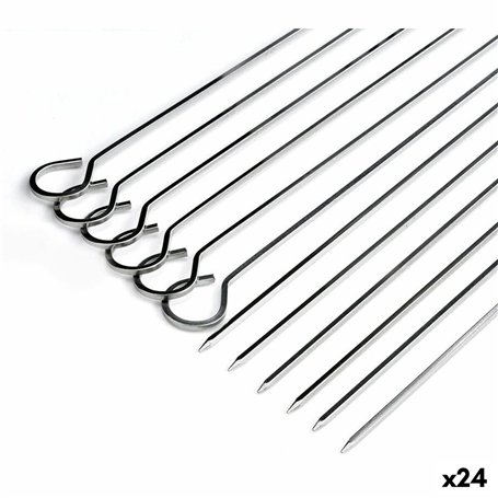 Ensemble de brochettes pour barbecue Algon Métal 27 cm 6 Pièces (24 Unités)