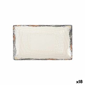 Plat à Gratin La Mediterránea Albus Rectangulaire 25,3 x 15 x 2 cm (18 Unités)