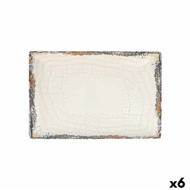 Plat à Gratin La Mediterránea Albus Rectangulaire 30 x 20 x 2,5 cm (6 Unités)