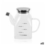 Huilier La Mediterránea Transparent Argenté Métal Verre Borosilicaté 0,5 L (12 Unités)