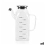Huilier La Mediterránea Transparent Argenté Métal Verre Borosilicaté 1 L (6 Unités)