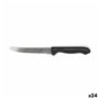 Ensemble de couteaux à viande Cuyfor Noir Argenté 12 cm 6 Pièces (24 Unités)