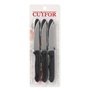Ensemble de Couteaux Cuyfor Filo Noir Argenté 10 cm 6 Pièces (24 Unités)