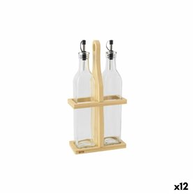Set de pansement Quttin Marron Transparent verre Bambou 0,5 L 2 Pièces (12 Unités)