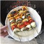 Ensemble de brochettes pour barbecue Algon Métal 25 cm 12 Pièces (24 Unités)