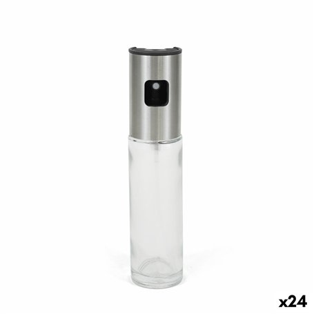 Huilier La Mediterránea Luxe Transparent Argenté verre 100 ml (24 Unités)