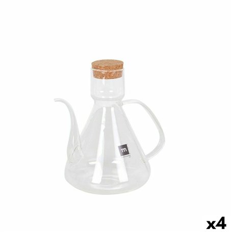 Huilier La Mediterránea Bell Transparent Silicone Verre Borosilicaté 1 L (4 Unités)