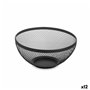 Coupe à fruits Confortime Noir Métal 26 x 12,5 cm (12 Unités)