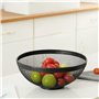 Coupe à fruits Confortime Noir Métal 26 x 12,5 cm (12 Unités)