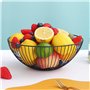 Coupe à fruits Confortime Noir Métal 24,5 x 24,5 x 10 cm (12 Unités)