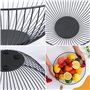 Coupe à fruits Confortime Noir Métal 24,5 x 24,5 x 10 cm (12 Unités)