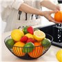 Coupe à fruits Confortime Noir Métal 24,5 x 24,5 x 10 cm (12 Unités)