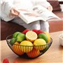 Coupe à fruits Confortime Noir Métal 24,5 x 24,5 x 10 cm (12 Unités)