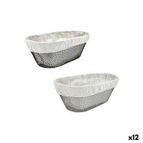 Corbeille à Pain Métal Oblongue 28 x 15 x 10 cm (12 Unités)