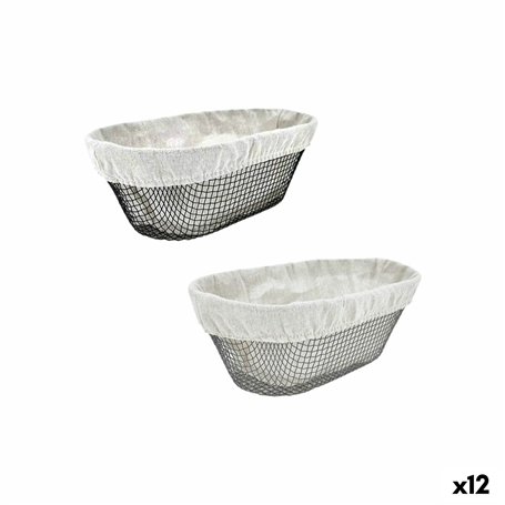 Corbeille à Pain Métal Oblongue 28 x 15 x 10 cm (12 Unités)