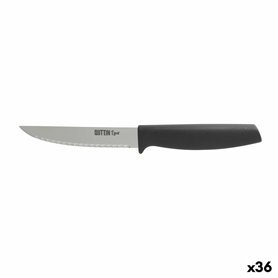 Couteau de cuisine Quttin Laos Noir Argenté 11 cm Polyvalents (36 Unités)