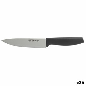 Couteau de cuisine Quttin Laos Noir Argenté 15 cm (36 Unités)