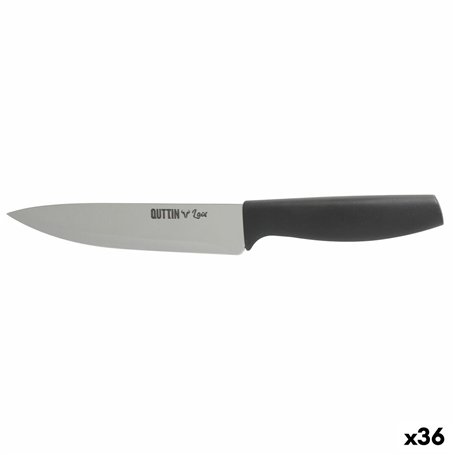Couteau de cuisine Quttin Laos Noir Argenté 15 cm (36 Unités)