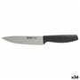 Couteau de cuisine Quttin Laos Noir Argenté 15 cm (36 Unités)