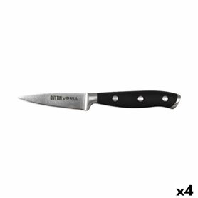 Eplucheur Quttin Bull Noir Argenté Acier inoxydable 9 cm (4 Unités)