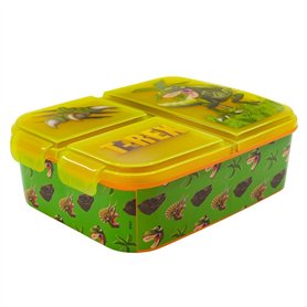 Boîte à lunch avec compartiment à couverts Stor Dinosaur (6,7 x 16,5 x 19,5 cm)