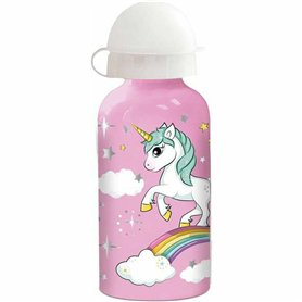 Bouteille d'eau Stor Unicorn Rainbow Silicone Aluminium 400 ml