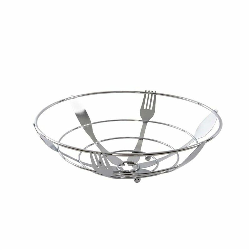 Coupe à fruits DKD Home Decor Argenté Métal Plastique