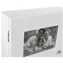 Boîte Décorative DKD Home Decor Blanc Verre Bois MDF Romantique Cadre Photos Compteur