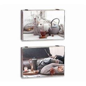 Boîte Décorative DKD Home Decor Multicouleur Bois MDF Oriental Compteur (2 Unités)