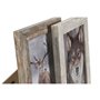 Cadre photo Home ESPRIT Blanc Naturel Verre polystyrène Scandinave 19,5 x 2 x 24,5 cm (2 Unités)