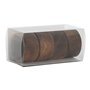 Porte-serviettes Home ESPRIT Naturel Acacia 5,5 x 5,5 x 3 cm 4 Pièces