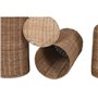 Ensemble de 3 Vases Home ESPRIT Marron Métal Naturel 25 x 25 x 82 cm (3 Pièces)