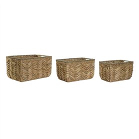 Set de basket Home ESPRIT Naturel Herbier marin Fibre naturelle Boho (3 Pièces)