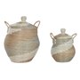 Set de basket Home ESPRIT Orange Naturel Herbier marin Tropical (2 Pièces)