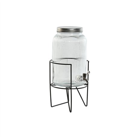 Distributeur d'eau Home ESPRIT Noir Métal Silicone Verre ABS 5 L 19,6 x 23,5 x 40,5 cm